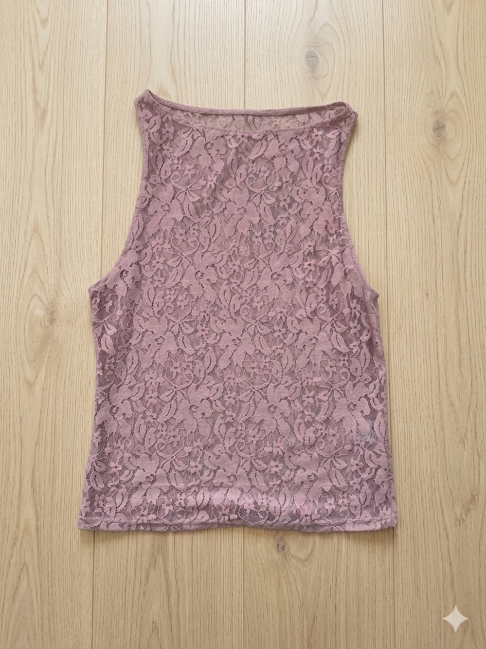 Ardene Dusty Mauve Lace Tank Top